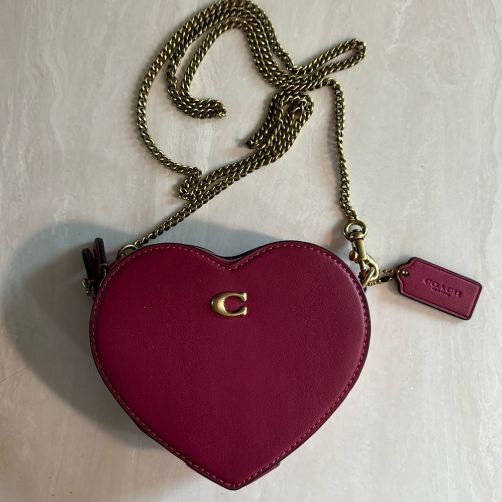 Coach mini heart purse
